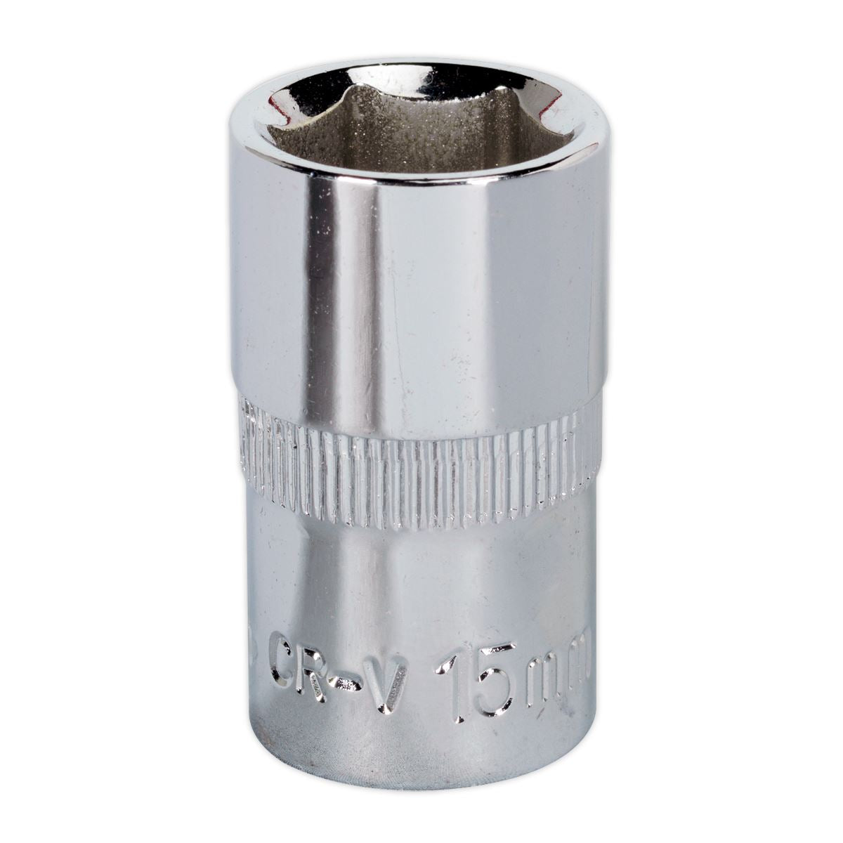 Sealey WallDrive Socket 15mm 1/2"Sq Drive Fully Polished SP1215