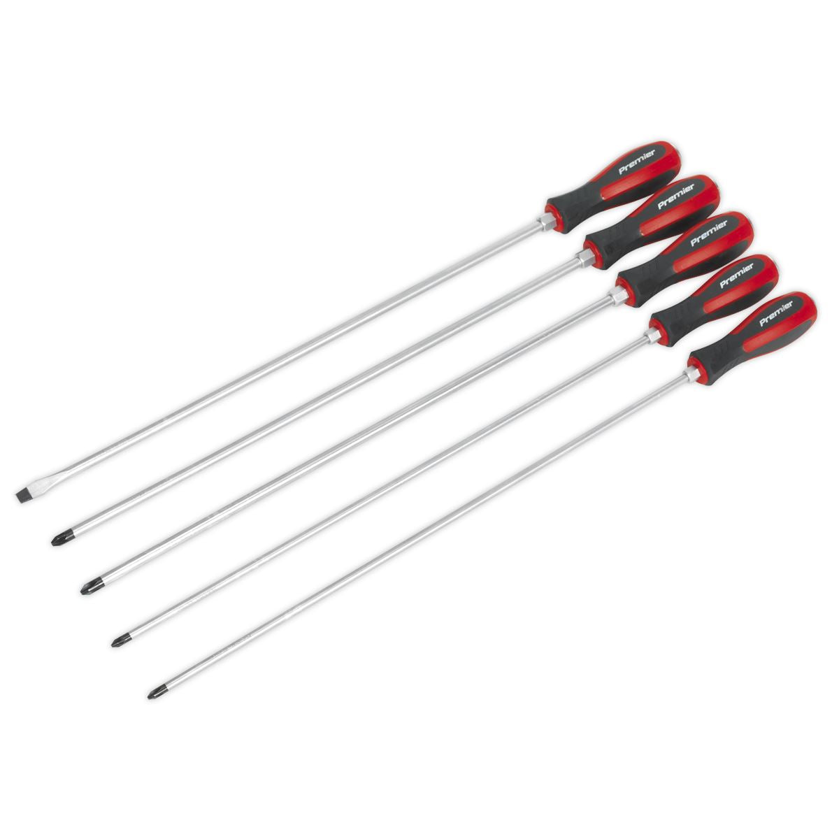 Sealey Screwdriver Set 5pc Hammer-Thru 450mm AK4936
