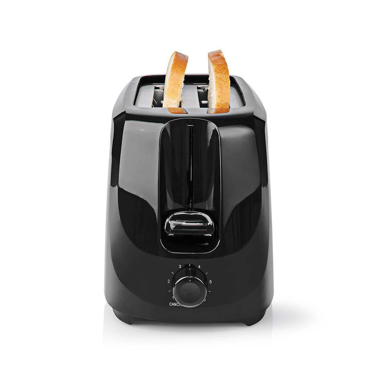 Nedis Toaster 2 Slots with 6 Browning levels Black - KABT150EBK