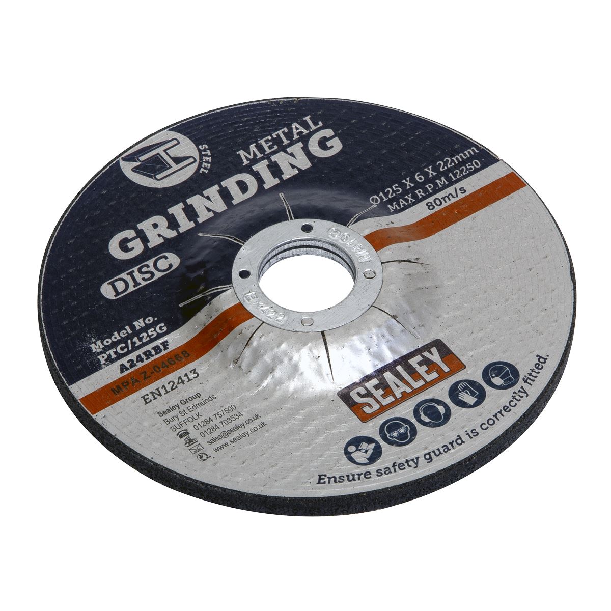 Sealey Grinding Disc 125 x 6mm 22mm Bore PTC/125G