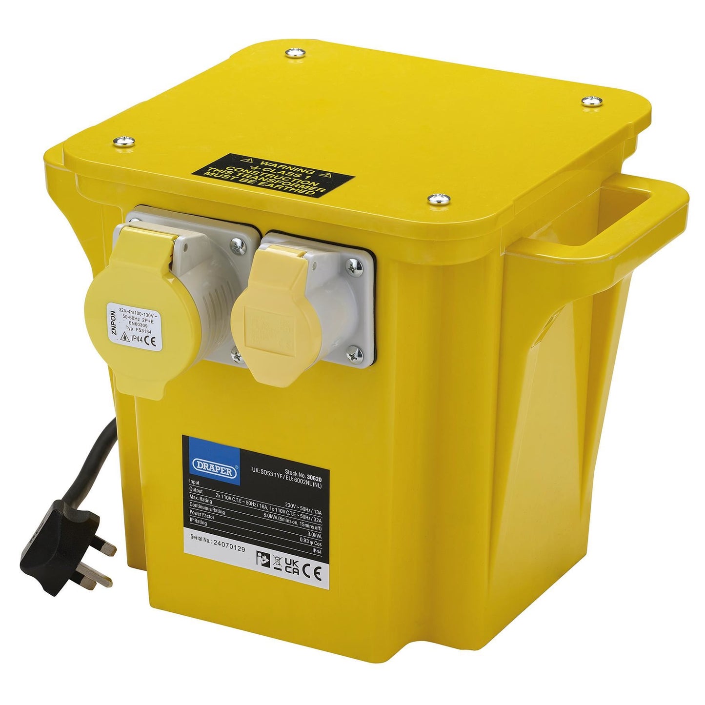 Draper 110V Portable Transformer, 5.0kVA