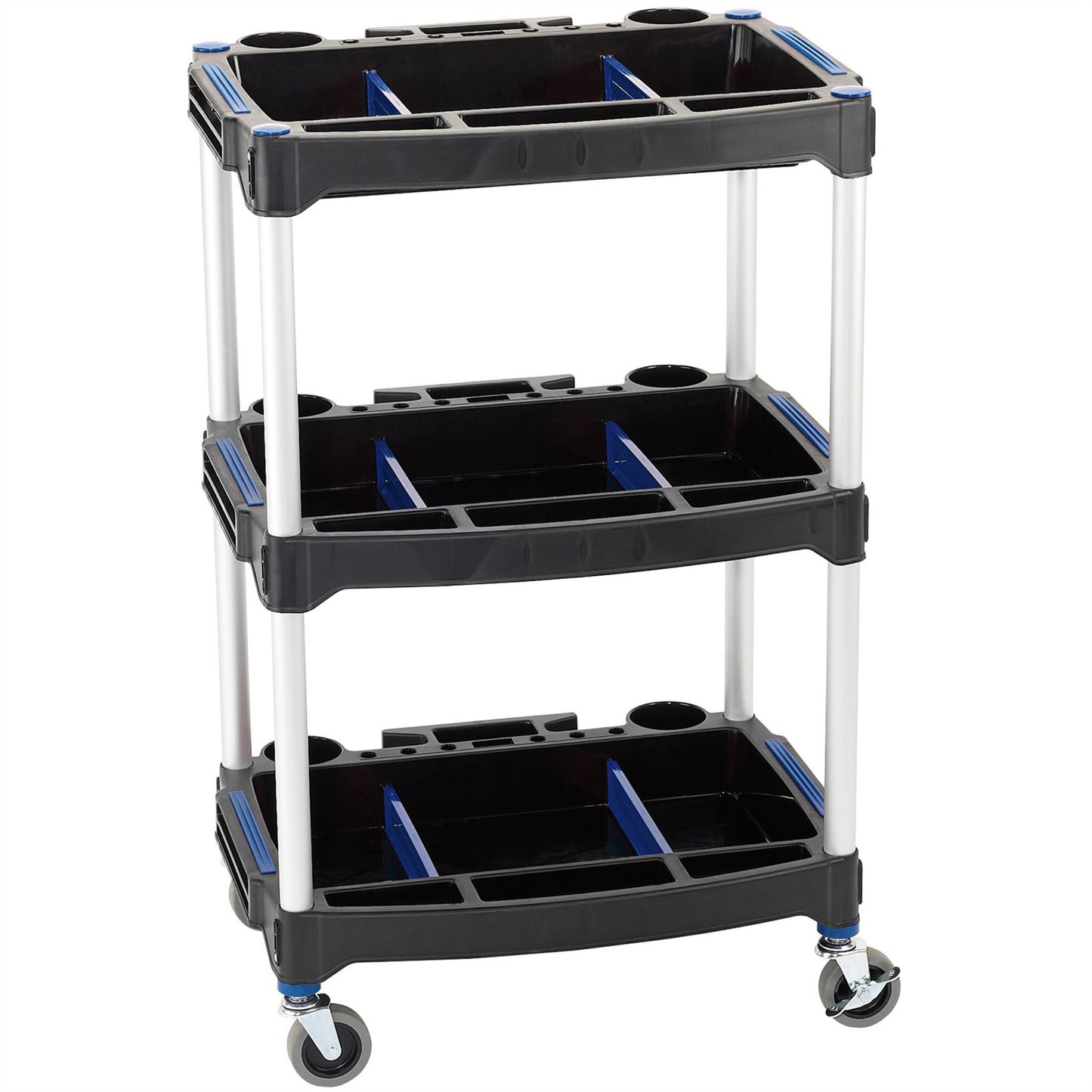 Draper 04612 Tool Parts Storage Trolley Paddock Cart 3 Level Garage Workshop