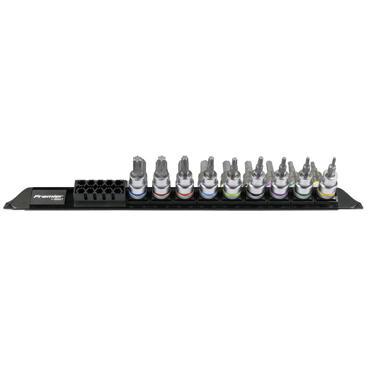 Sealey Premier Platinum Series Hex & TRX-Star Socket Bit Set 3/8"Sq Drive 18pc
