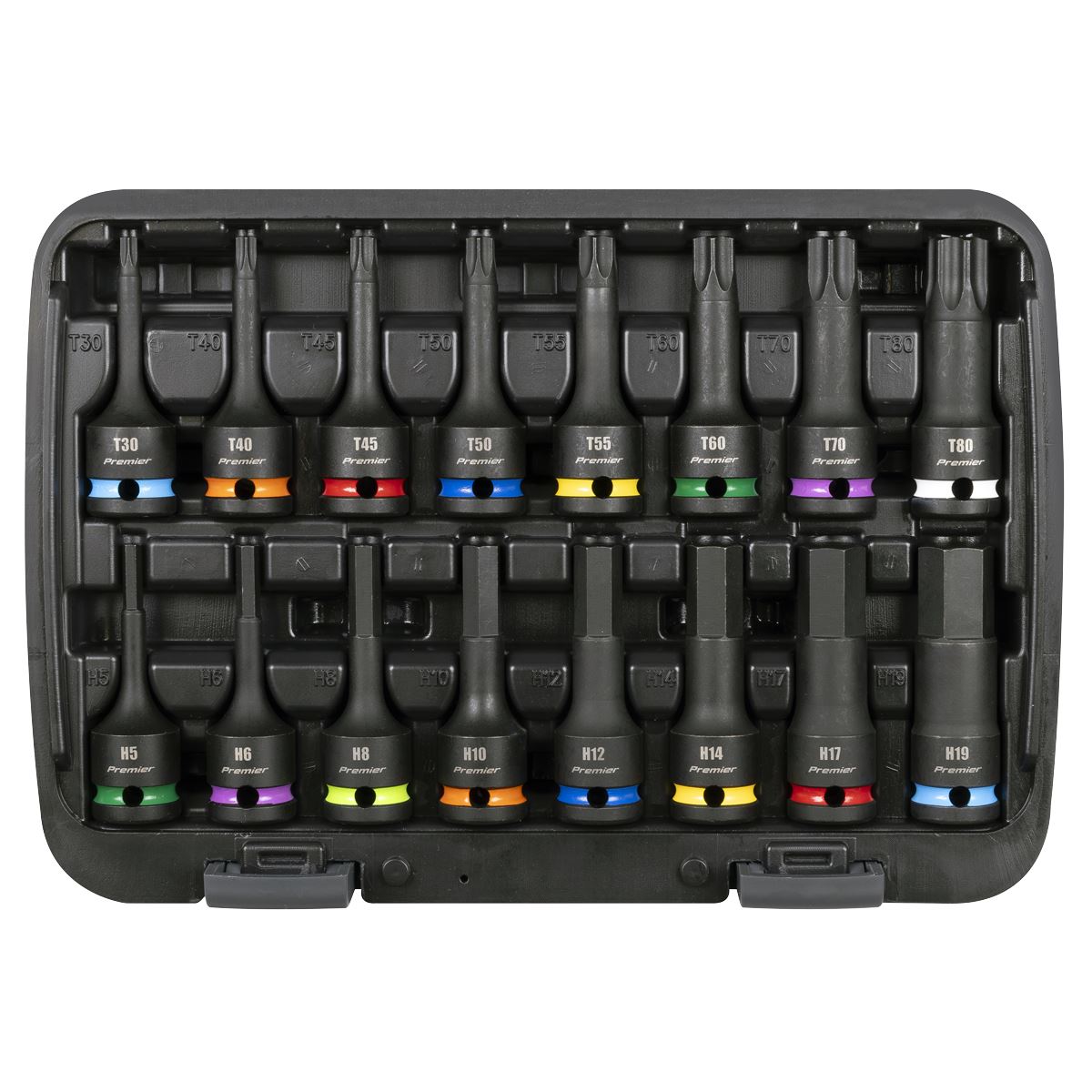 Sealey Premier Hex & TRX-Star Impact Socket Bit Set 1/2"Sq Drive 16pc AK56005