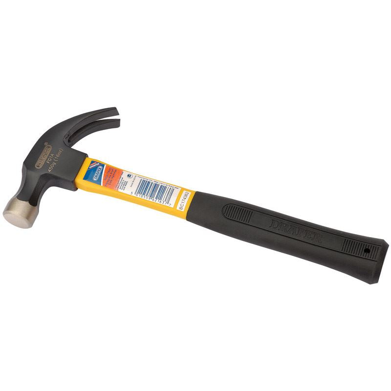 Draper 62163 Expert 650G (16oz) Fibreglass Shafted Claw Hammer