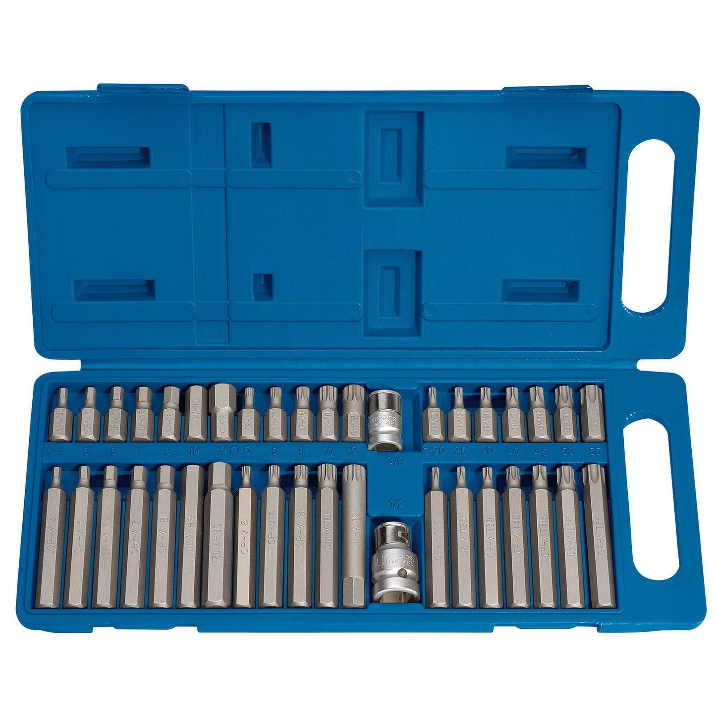 Draper 40 Piece TX STAR Hex Hexagon XZN Mechanic Tool Bit Set Torx Spline 33323