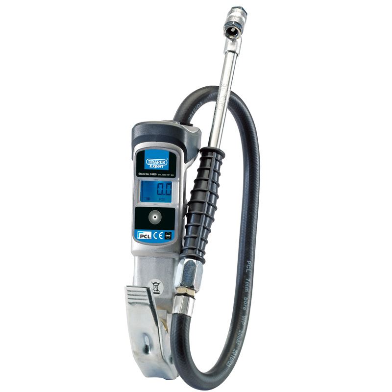 Draper Digital Gauge Air Line Inflator With Twin Connectors -No. 74839