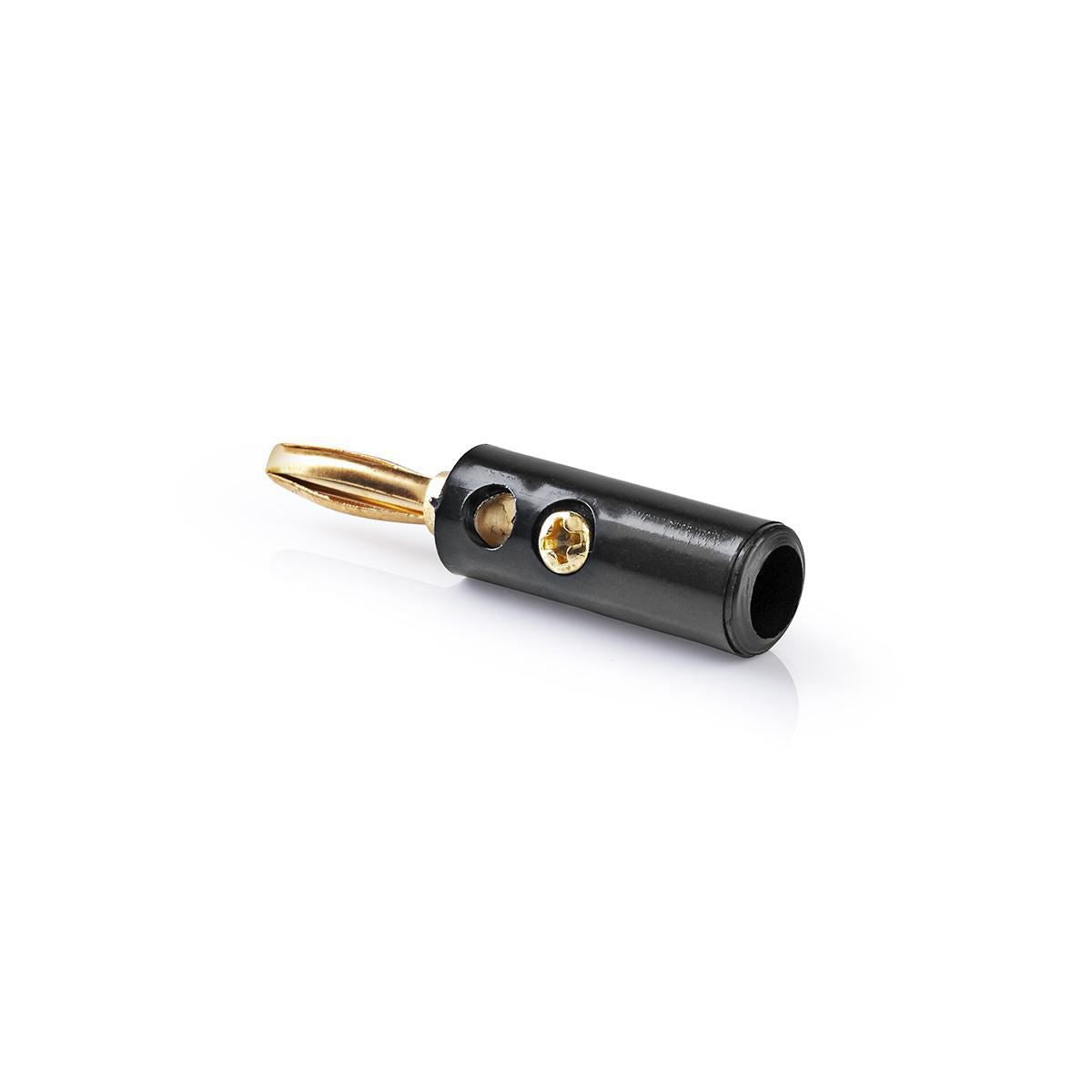 Nedis Banana Connector Banana Male Gold Plated 25 pieces Black CAVC26900BKG