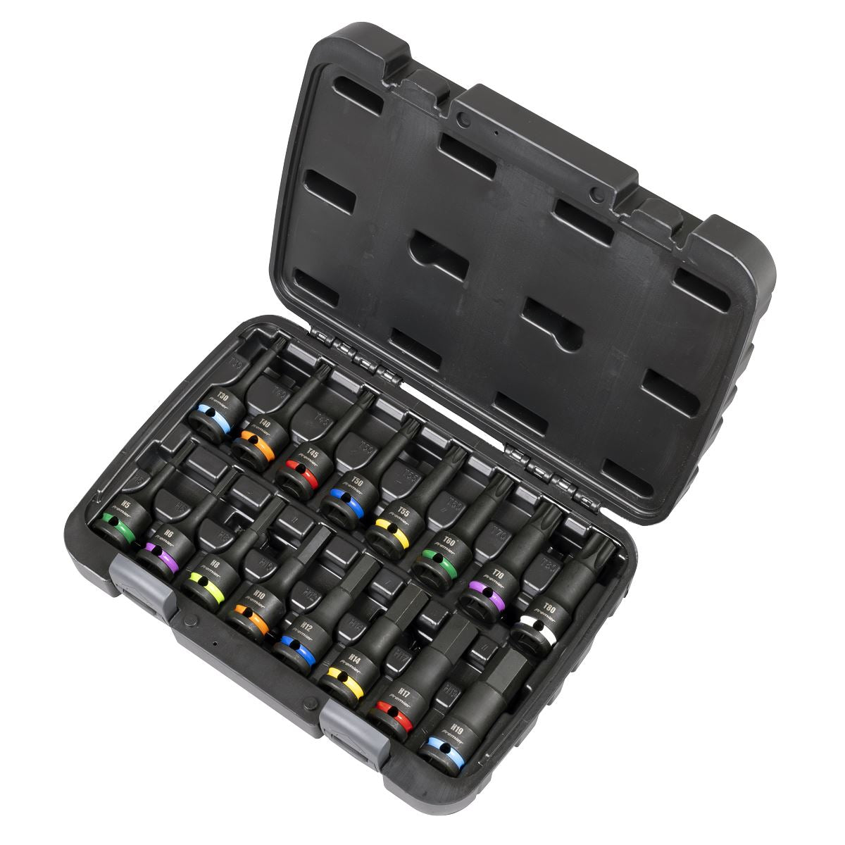 Sealey Premier Hex & TRX-Star Impact Socket Bit Set 1/2"Sq Drive 16pc AK56005