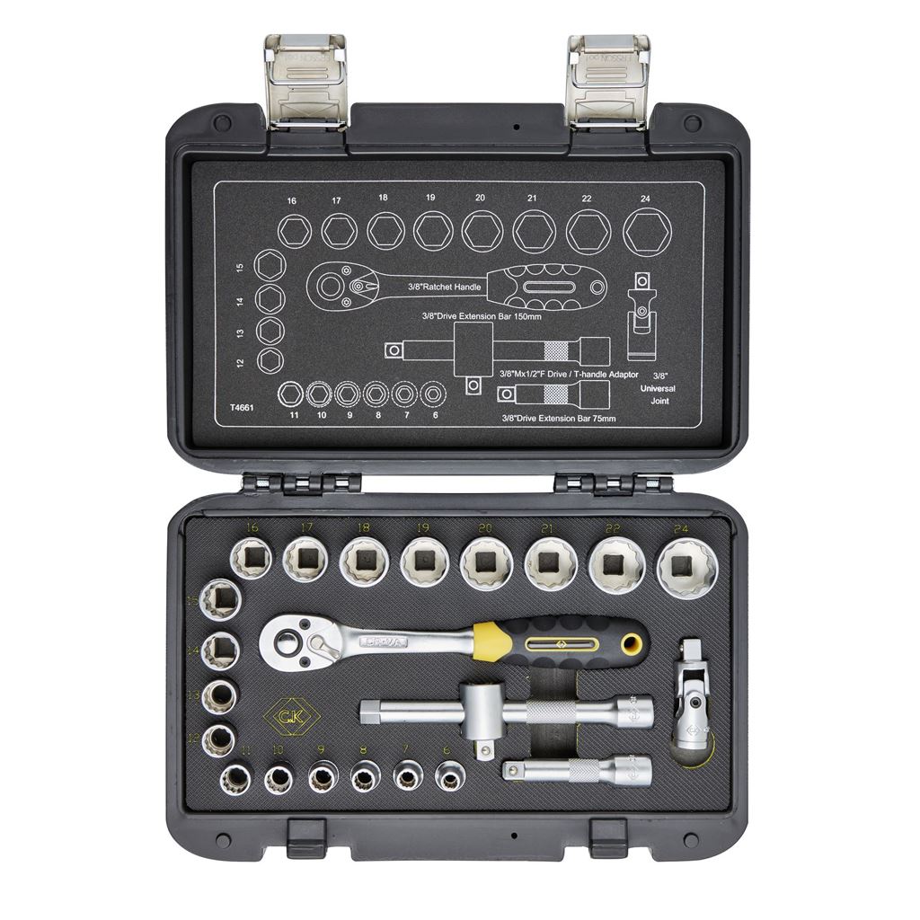 CK Tools Socket Set 3/8in Drive 23 Piece T4661