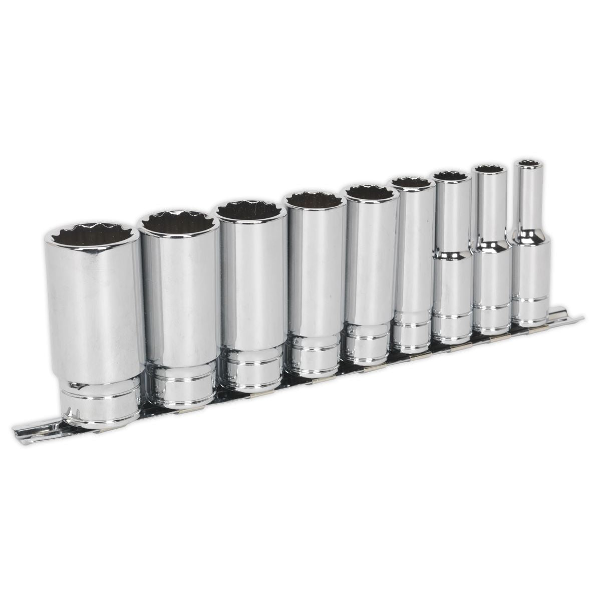 Sealey Socket Set 9pc 1/2"Sq Drive Deep Whitworth AK2679