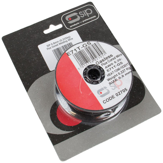 SIP Industrial 0.22kg x 0.8mm Flux-Cored Welding Wire Pack