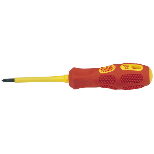 Draper 1x Expert No 1x80mm Insulated Cross Slot Screwdriver Professional Tool - 69225