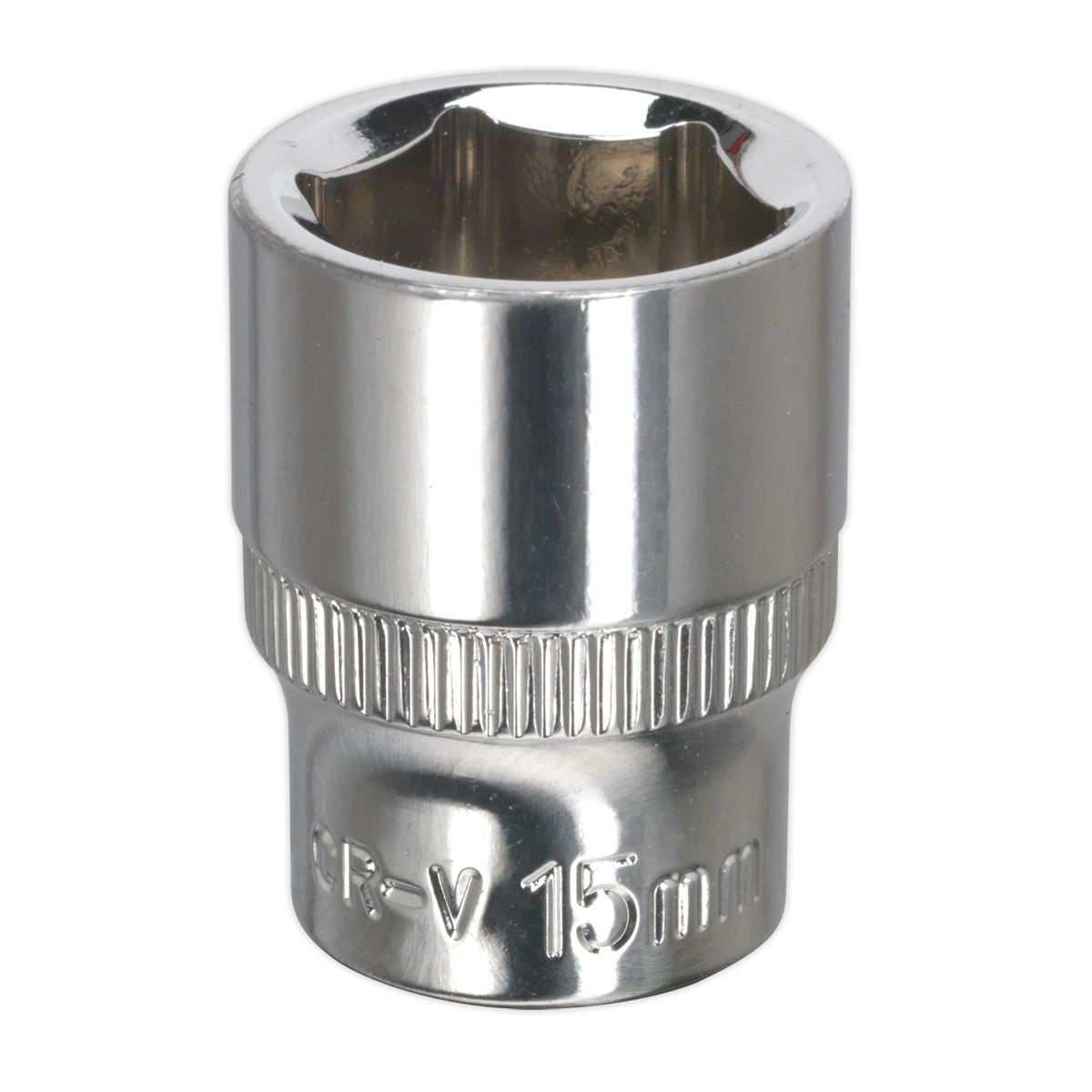 Sealey WallDrive Socket 15mm 3/8"Sq Drive Fully Polished SP3815