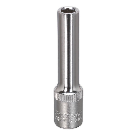 Sealey WallDrive Socket 5.5mm Deep 1/4"Sq Drive S14055D