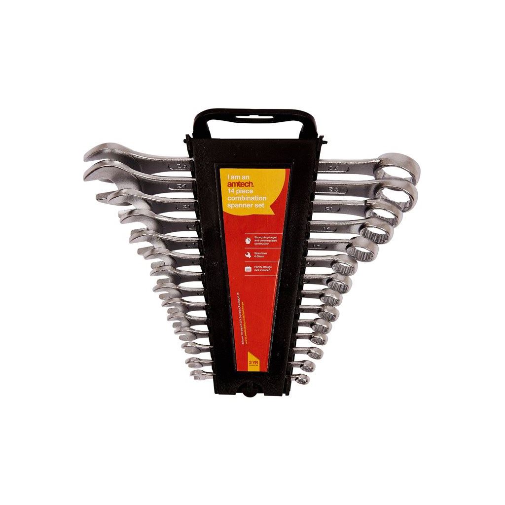 14x Combination Metric Spanner Set Set 6mm 19mm Mechanics Garage Tool Wrench - K0500