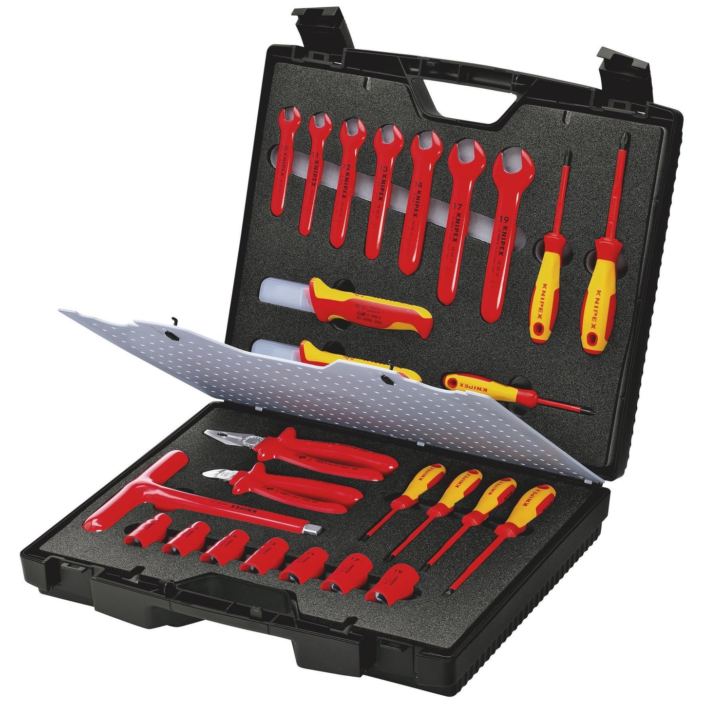 KNIPEX 98 99 12 Standard Tool Case With Insulated Tools, 26 Parts