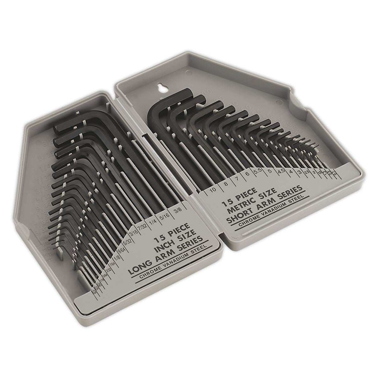 Sealey Hex Key Set 30pc Long/Short-Arm - Metric/Imperial S0484