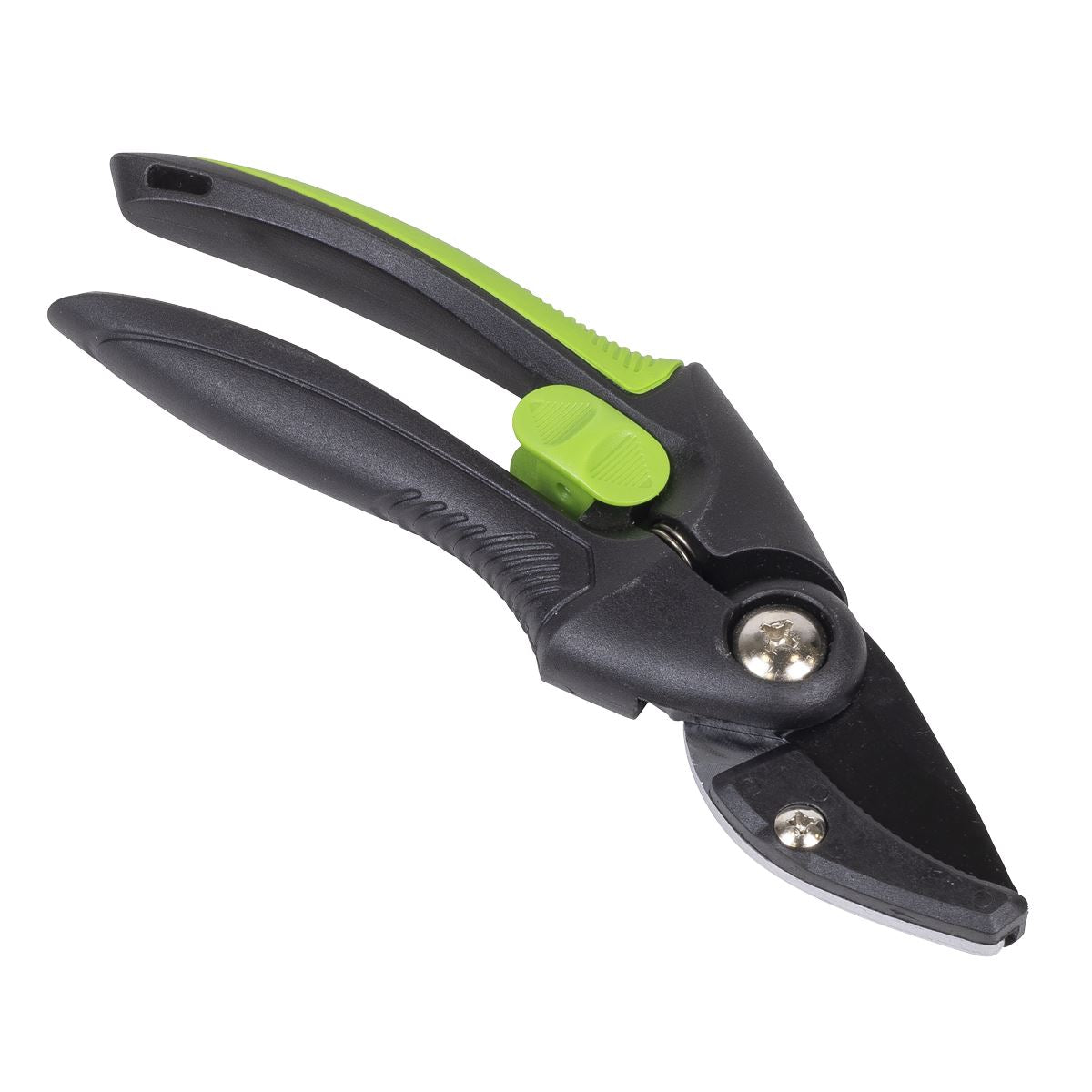 Sealey Anvil Secateurs Soft Grip Handle, Safety Lock & Carbon Steel Blade, 208mm