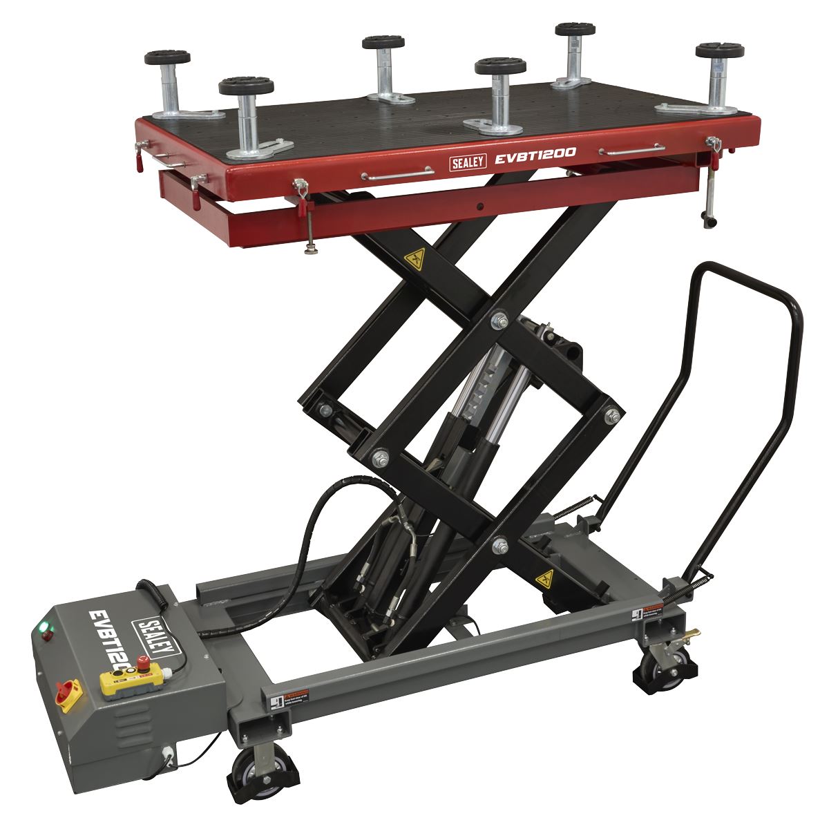 Sealey High Lift EV Battery Lift/Hydraulic Platform Truck 1200kg Capacity