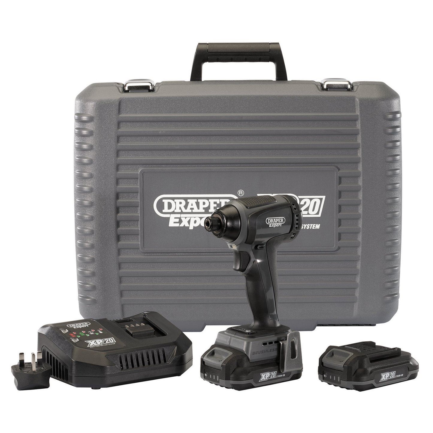 Draper Expert 98964 20V 2x2Ah Batteries 200Nm Brushless Impact Driver In Case