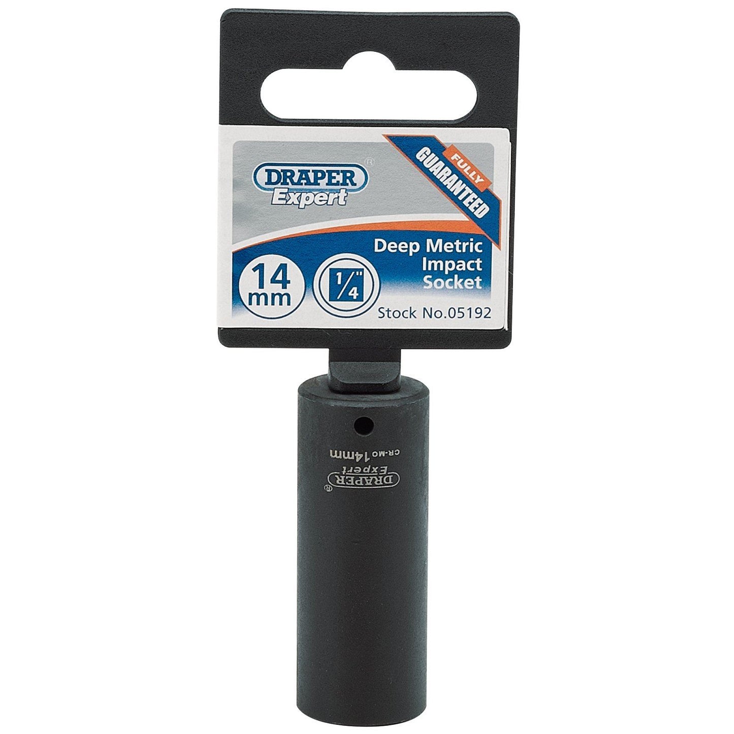 Draper 05192 Expert 14mm 1/4" Square Drive Hi-Torq 6 Point Deep Impact Socket