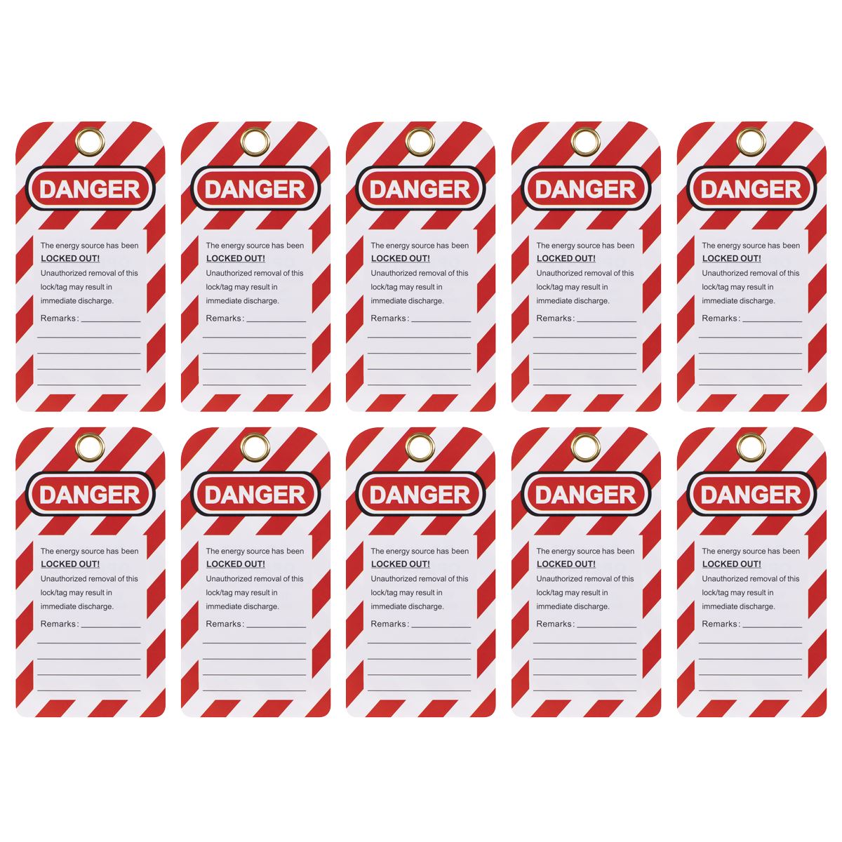 Sealey Lockout Safety Tag 10pc EV17