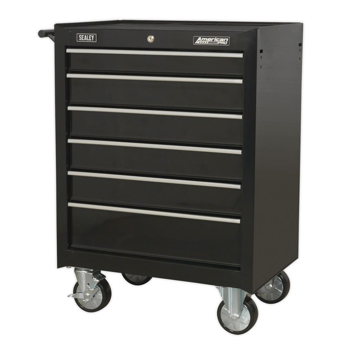 Sealey Rollcab 6 Drawer with Ball-Bearing Slides - Black AP226B