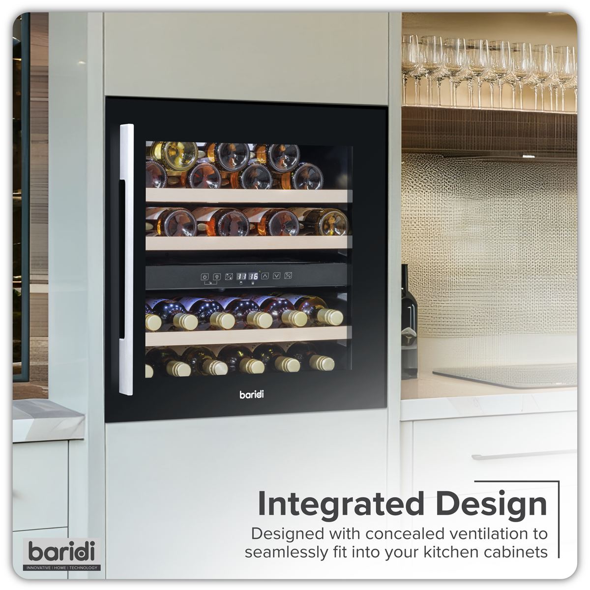 Baridi 36 Bottle Wine Fridge & Cooler 60cm DH117