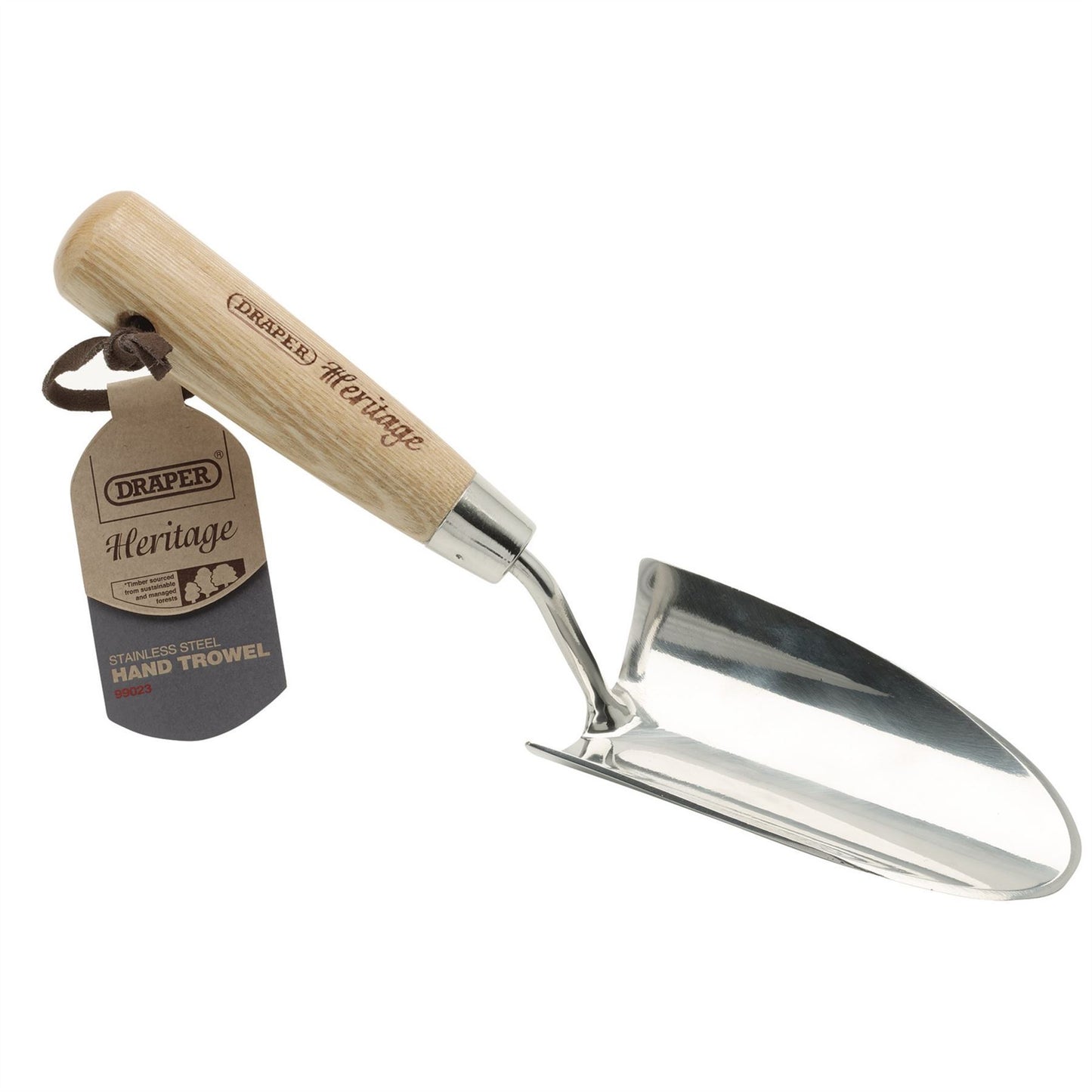 Draper Draper Heritage Stainless Steel Hand Trowel with Ash Handle - 99023
