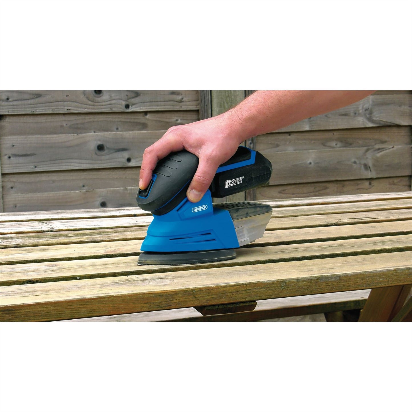 Draper 55567 D20 20v Tri-Base Detail Sander Body - D20TBS135 - 55657