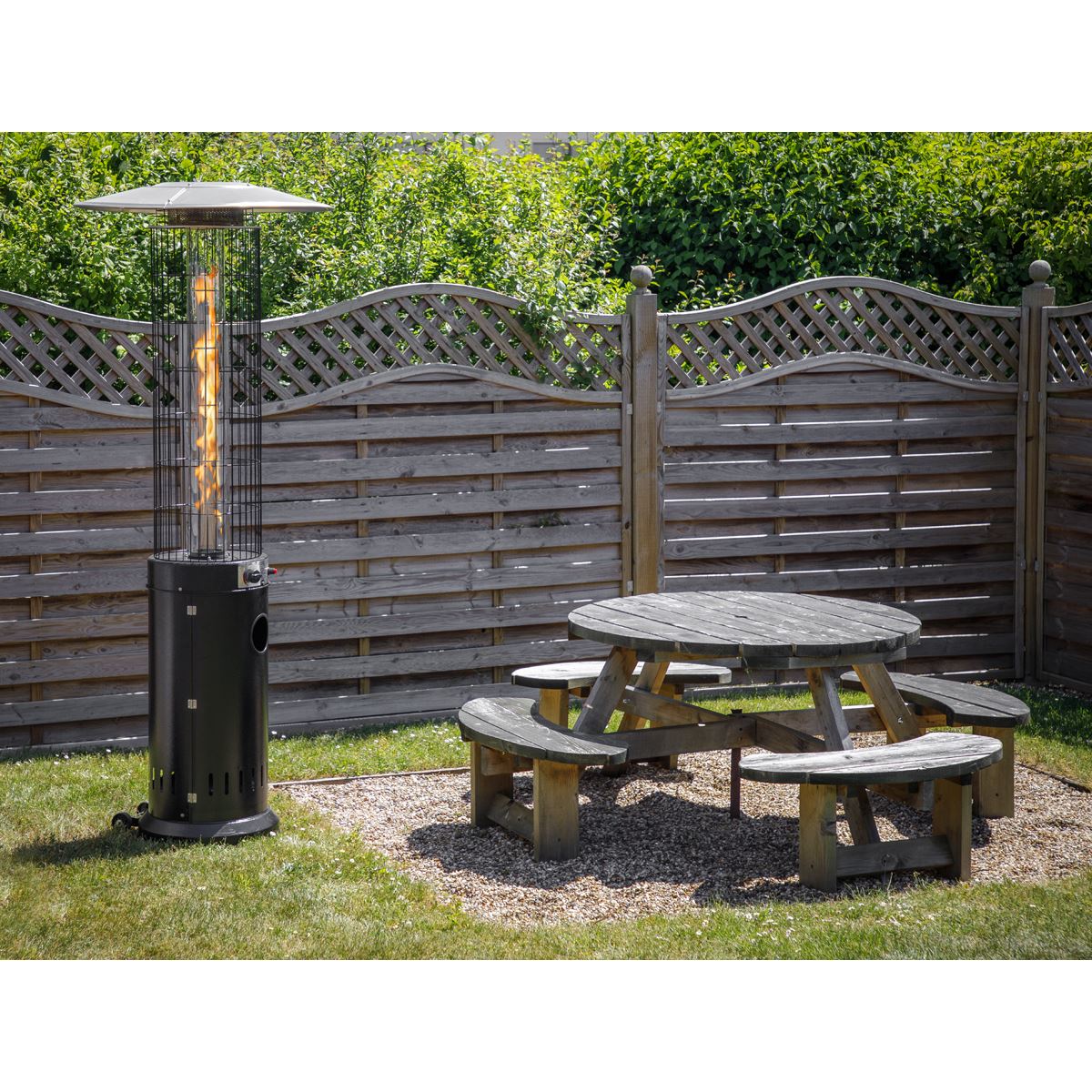 Dellonda Gas Patio Heater 13kW for Commercial & Domestic Use, Black DG124