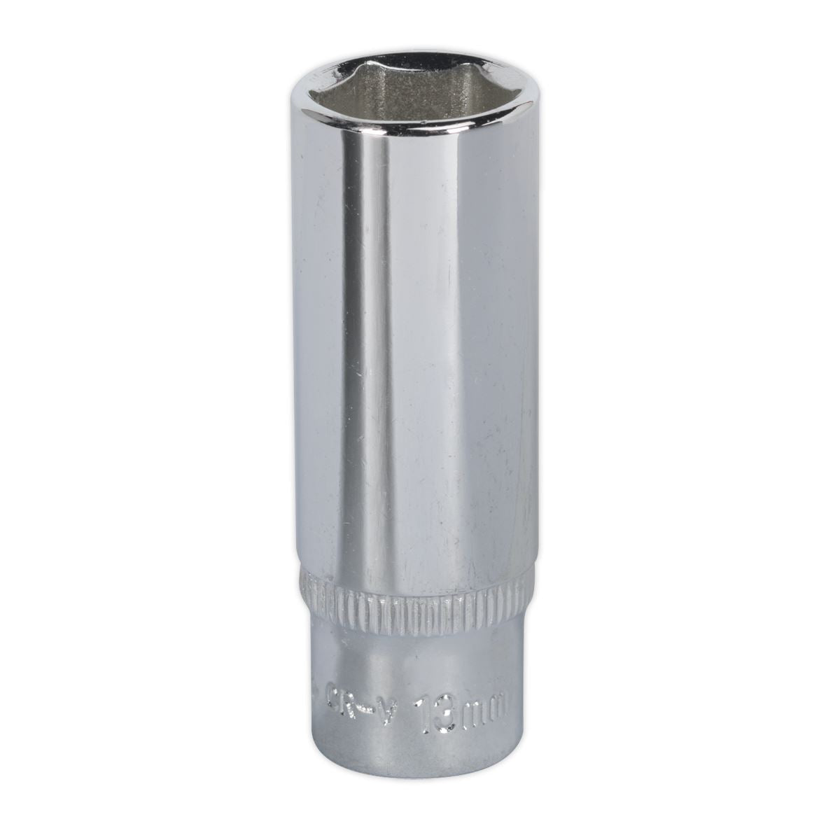 Sealey WallDrive Socket 13mm Deep 1/4"Sq Drive Fully Polished SP1413D