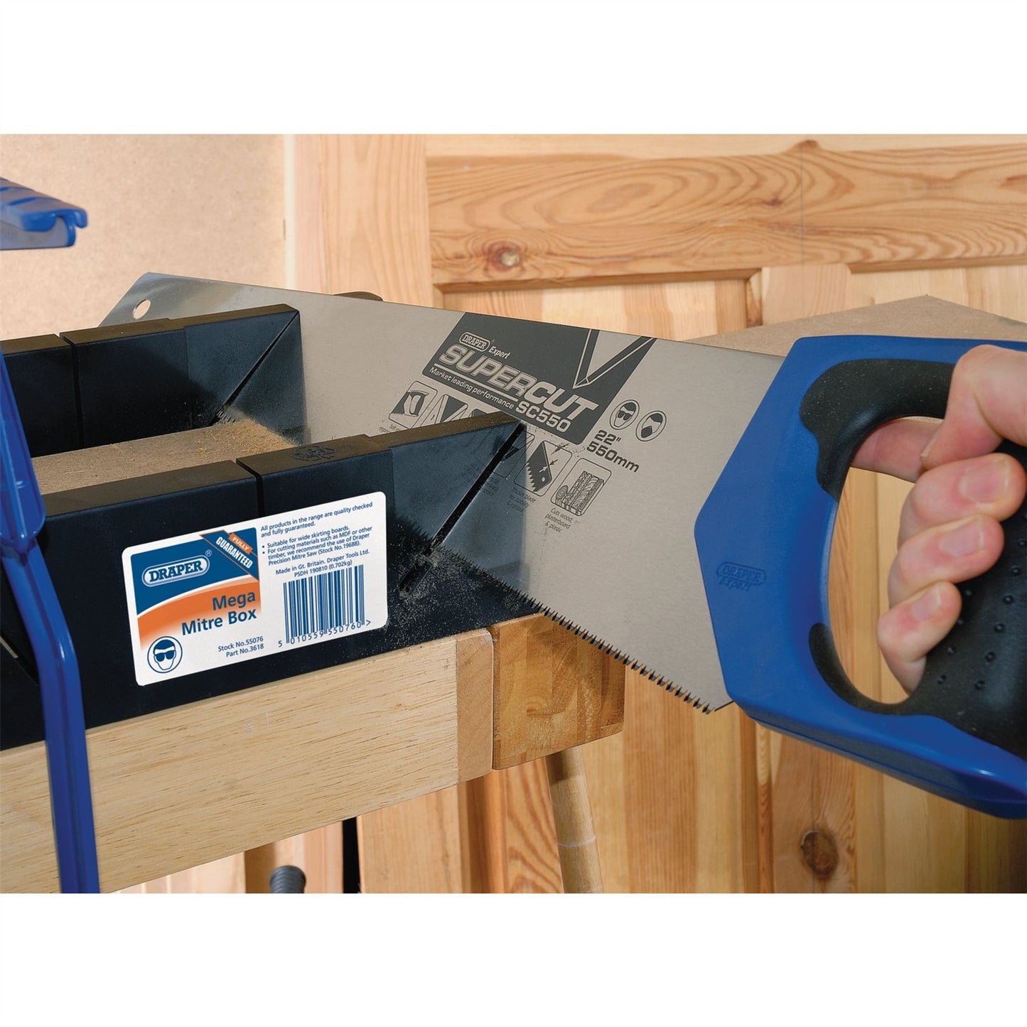 Draper 55076 Large Mitre Box For Cutting Coving & Skirting Boards 325x180x60mm