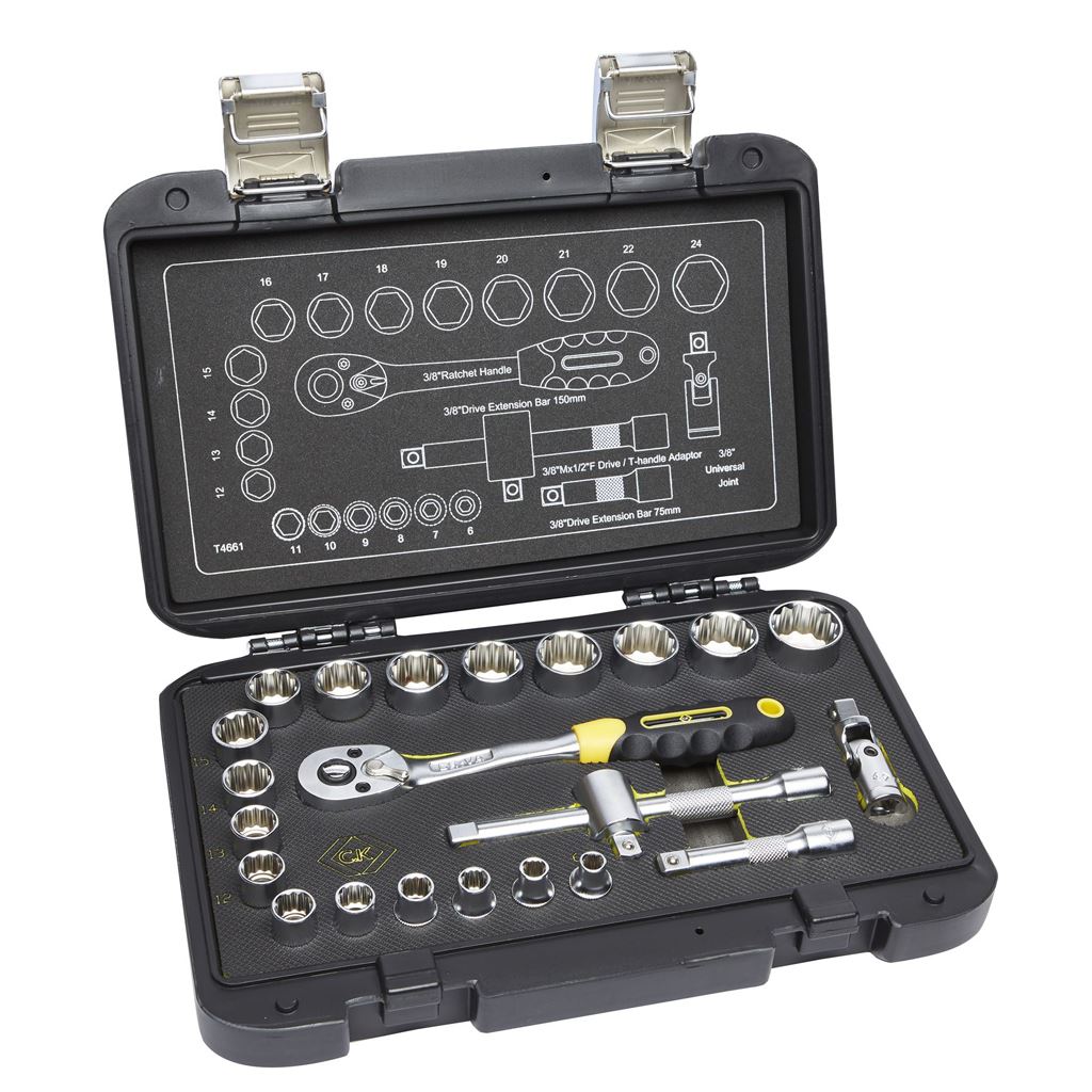 CK Tools Socket Set 3/8in Drive 23 Piece T4661