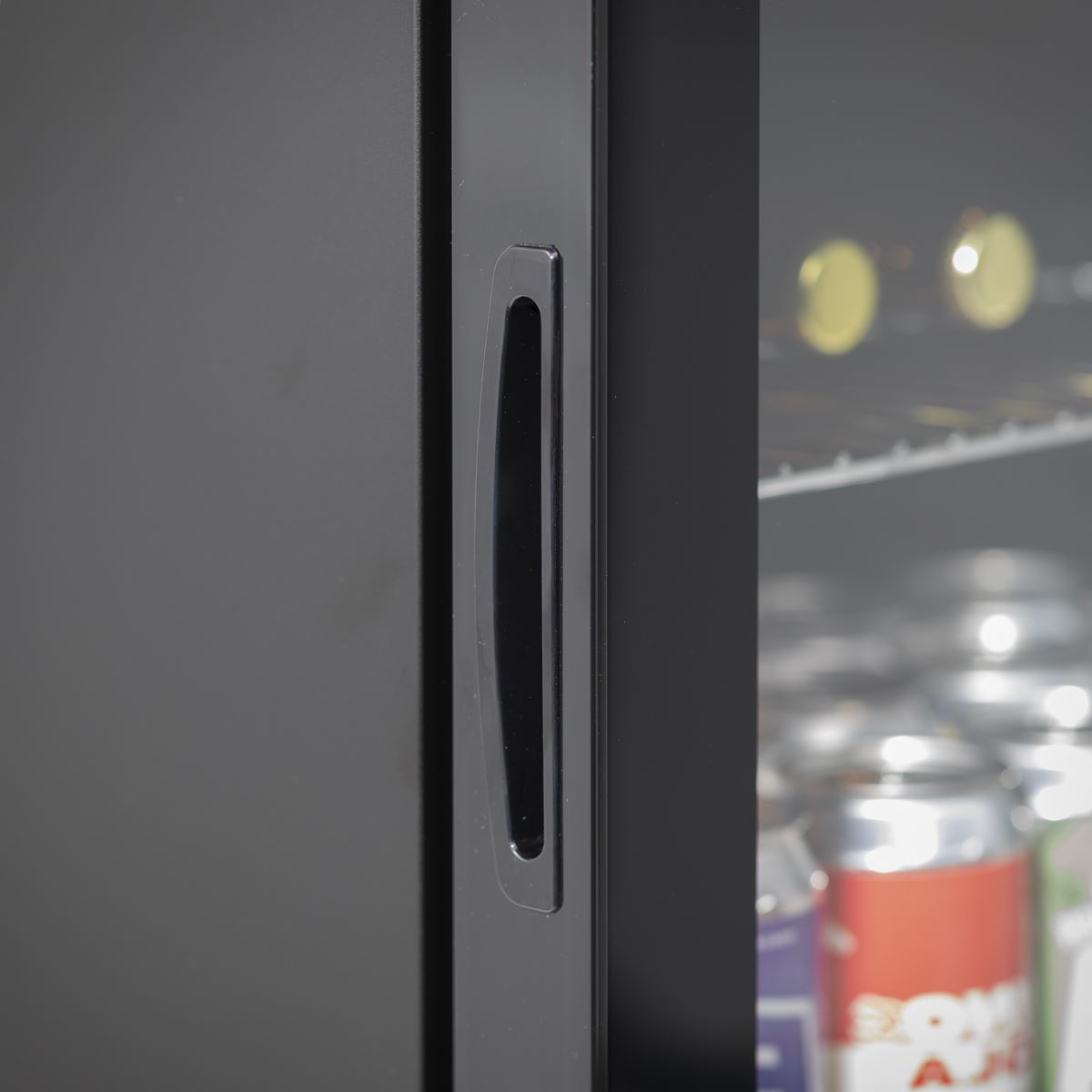 Baridi 60L Beer & Drinks Fridge with LED Light, Black and Glass Door DH62