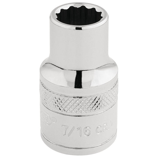 Draper Expert Quality 1/2" Square Drive Hi-Torq 12 Point Socket - 7/16" - 33600