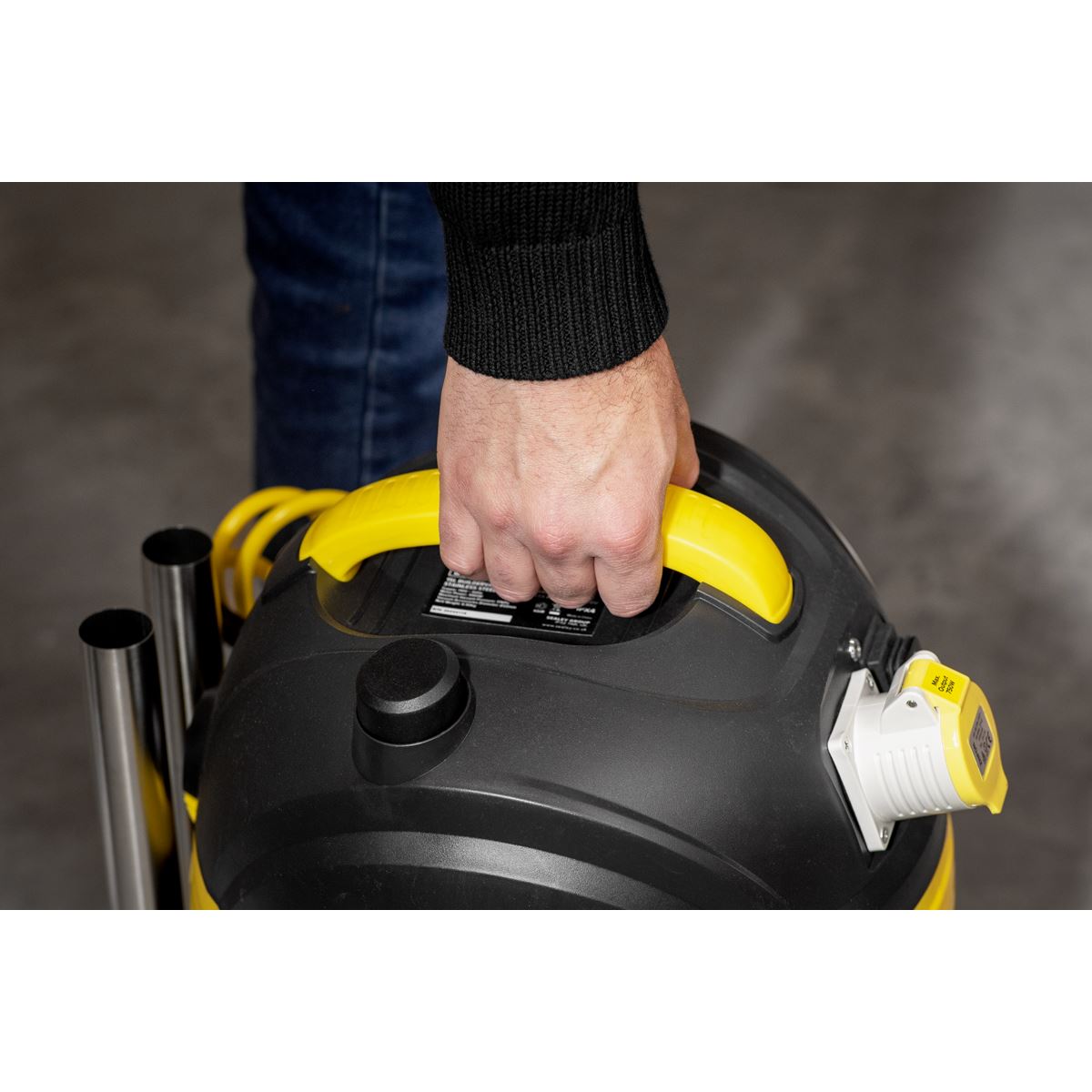 Sealey BuilderVac Wet & Dry Vacuum Cleaner 15L. Drum M Class Filtration