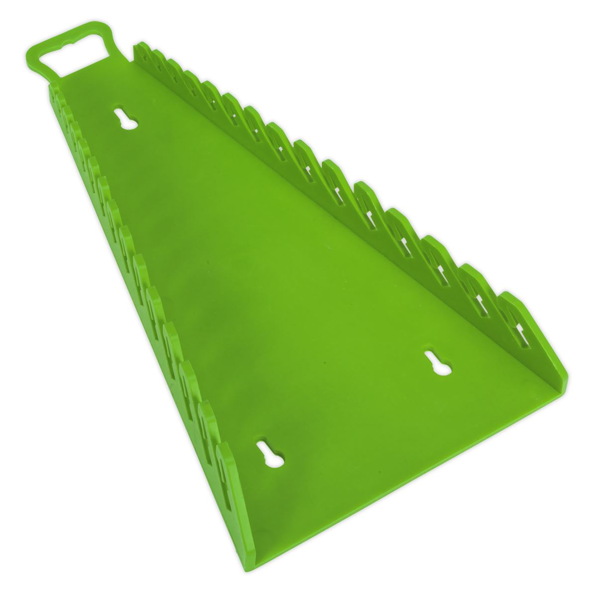 Sealey Reverse Spanner Rack Capacity 15 Spanners Hi-Vis Green WR09HV