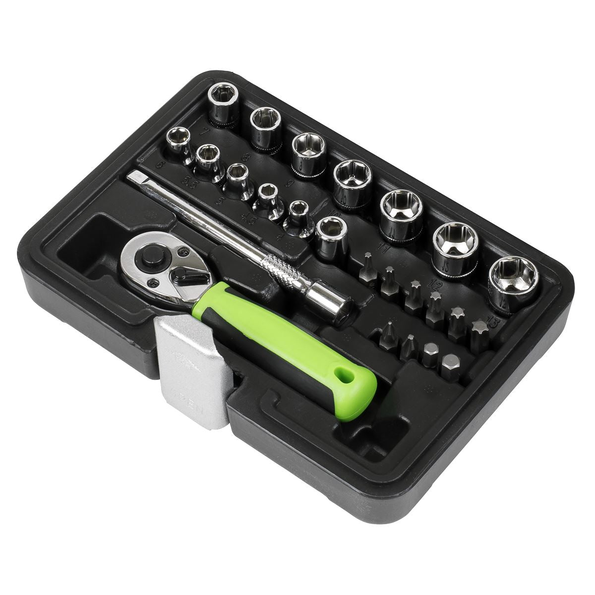Sealey Socket Set 25pc 1/4"Sq Drive - Metric S01233
