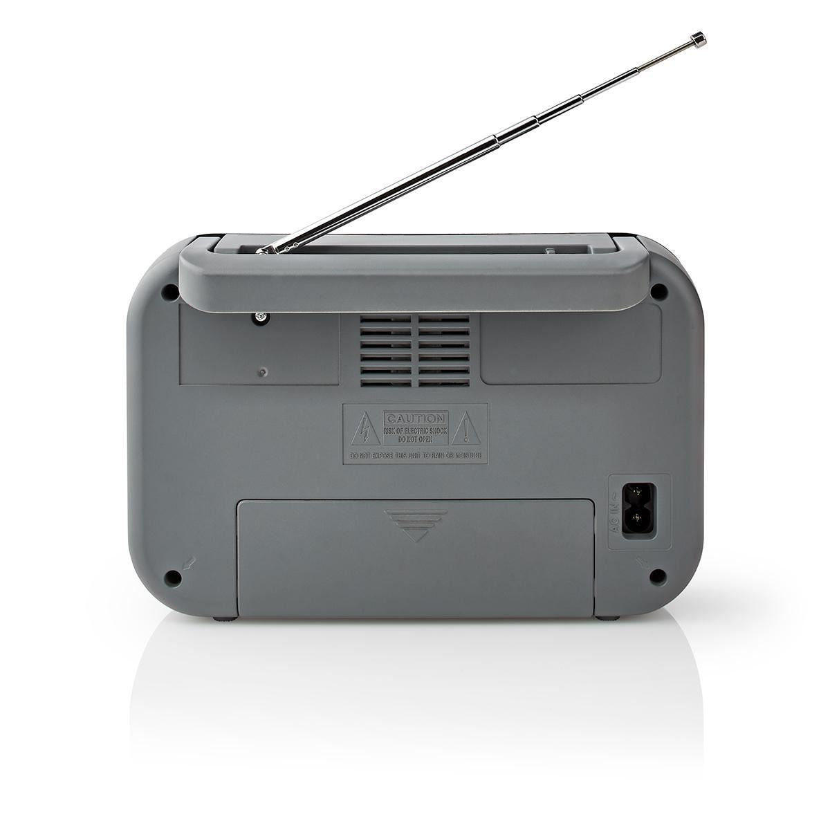 Nedis FM Radio Portable AM/FM Battery Powered/Mains Powered Analogue 1.8W - RDFM1330GY