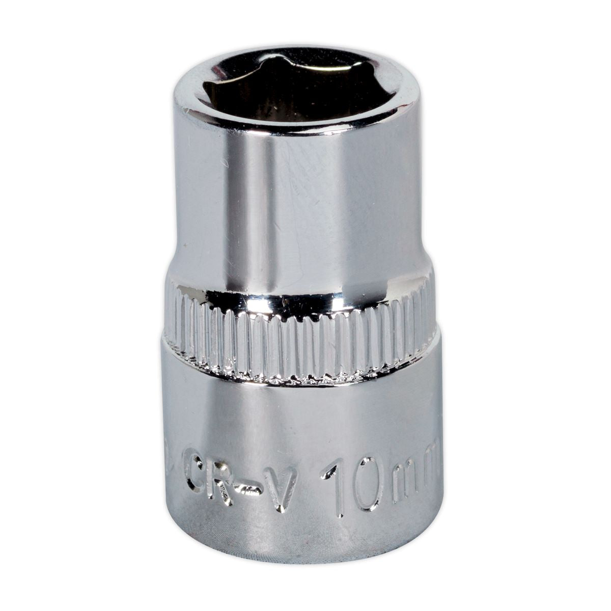Sealey WallDrive Socket 10mm 3/8"Sq Drive Fully Polished SP3810