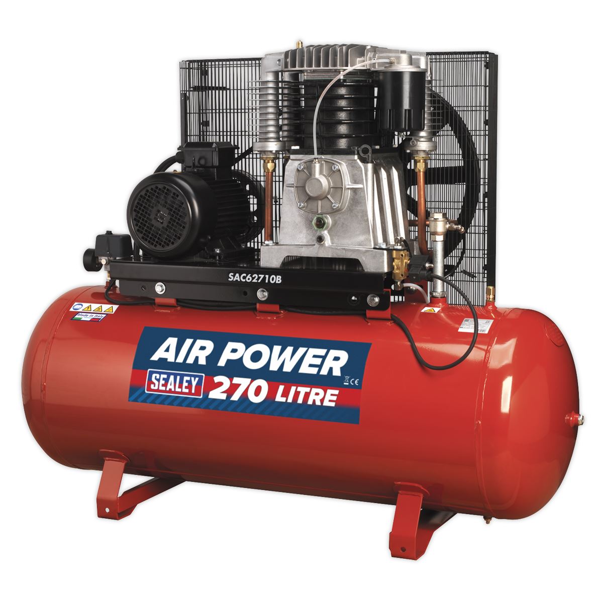Sealey Air Compressor 270L Belt Drive 10hp 3ph 2-Stage SAC62710B