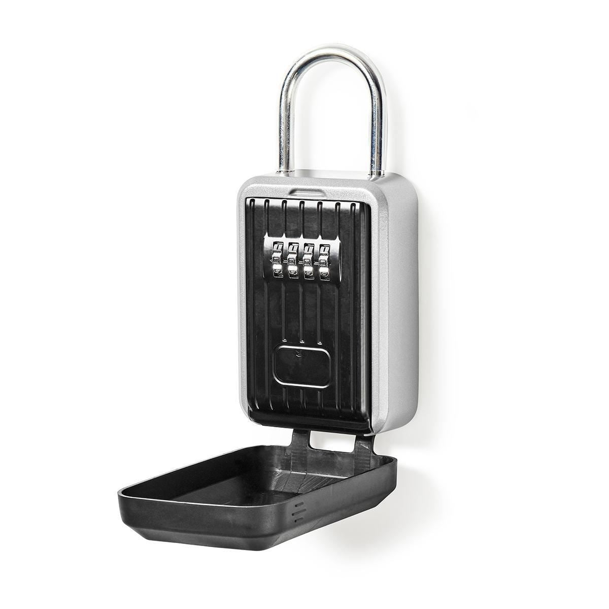Nedis Vault Key Safe Combination Dial Lock Indoor and Outdoor Black/Silver