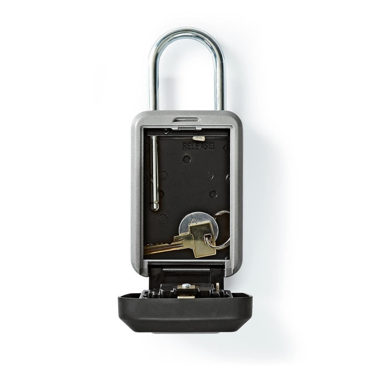 Nedis Vault Key Safe Combination Dial Lock Indoor and Outdoor Black/Silver
