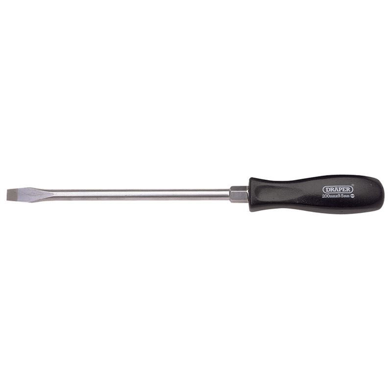 Draper 1x 9.5mmx200mm Plain Slot Mechanics Screwdriver Professional Tool 19531