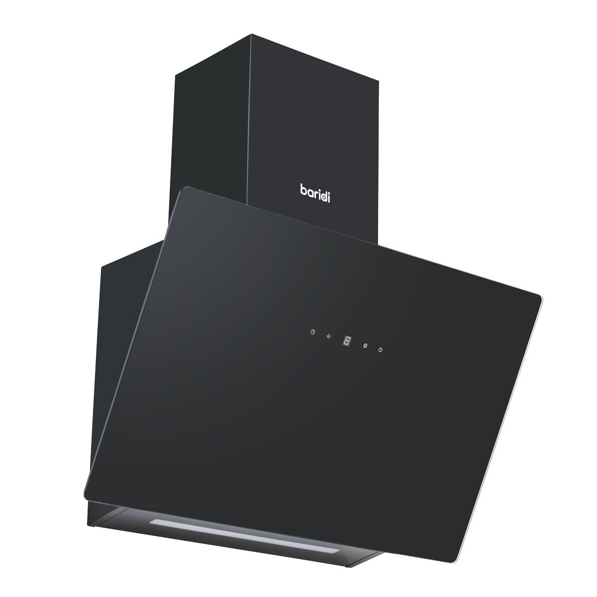 Baridi Angled Chimney Cooker Hood with Touch Controls & Carbon Filters 60cm