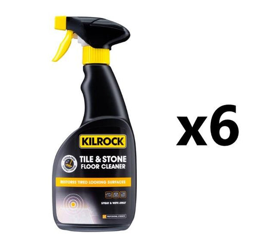 Kilrock 6x Tile & Stone Floor Cleaner Spray 500ml NONEU Tracked - 702341