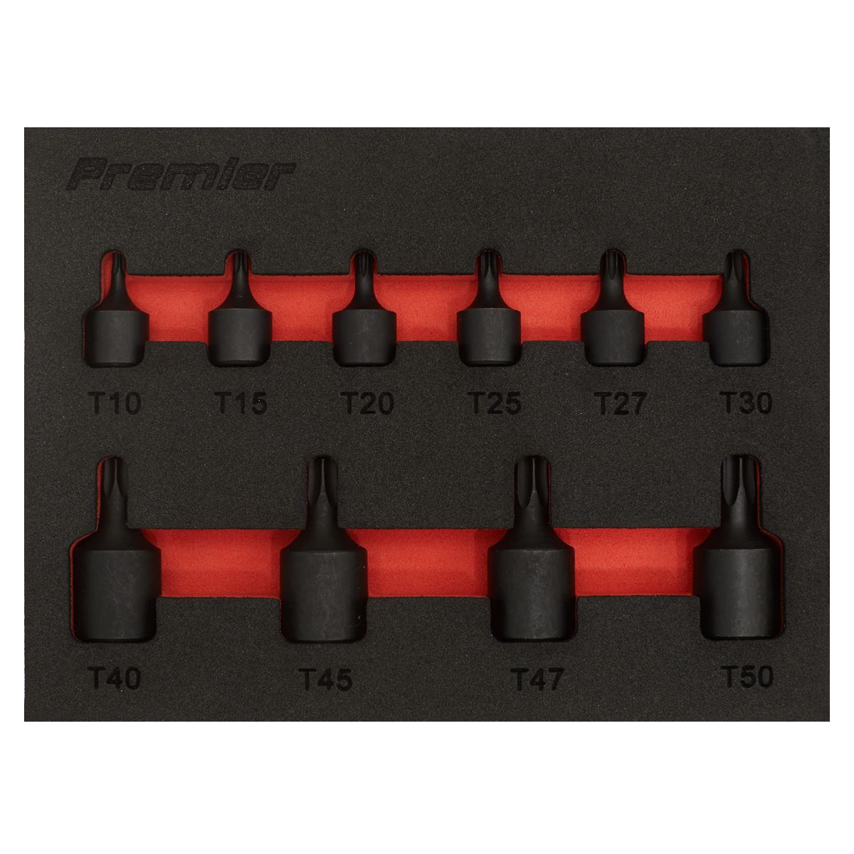 Sealey Low Profile TRX-Star* Impact Socket Bit Set 1/4" & 3/8" 10pc AK5526