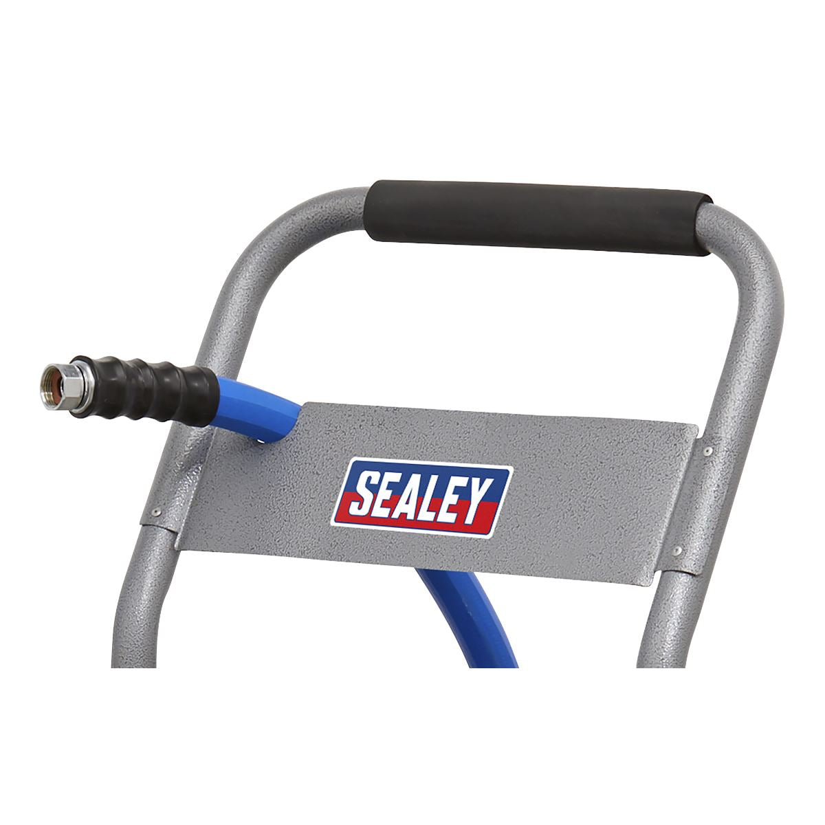 Sealey Heavy-Duty Hose Reel Cart with 15m Heavy-Duty 19mm Hot & Cold Rubber Water Hose HRKIT15